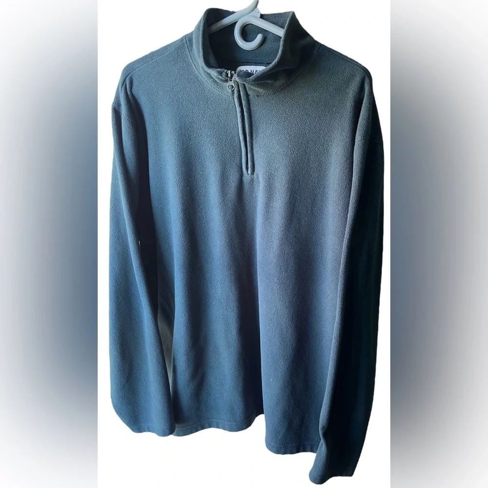 Old Navy‎ Men’s Quarter Zip Fleece Pullover • XXL • Dark Teal Soft Microfleece